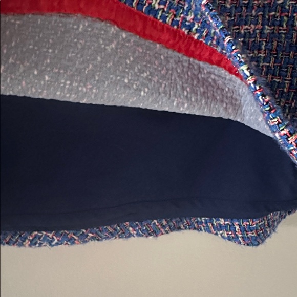 J Crew Womens Fluted Skirt in Blue Autumn Tweed Sz 6 Preppy Classic Chic Office - Picture 7 of 11